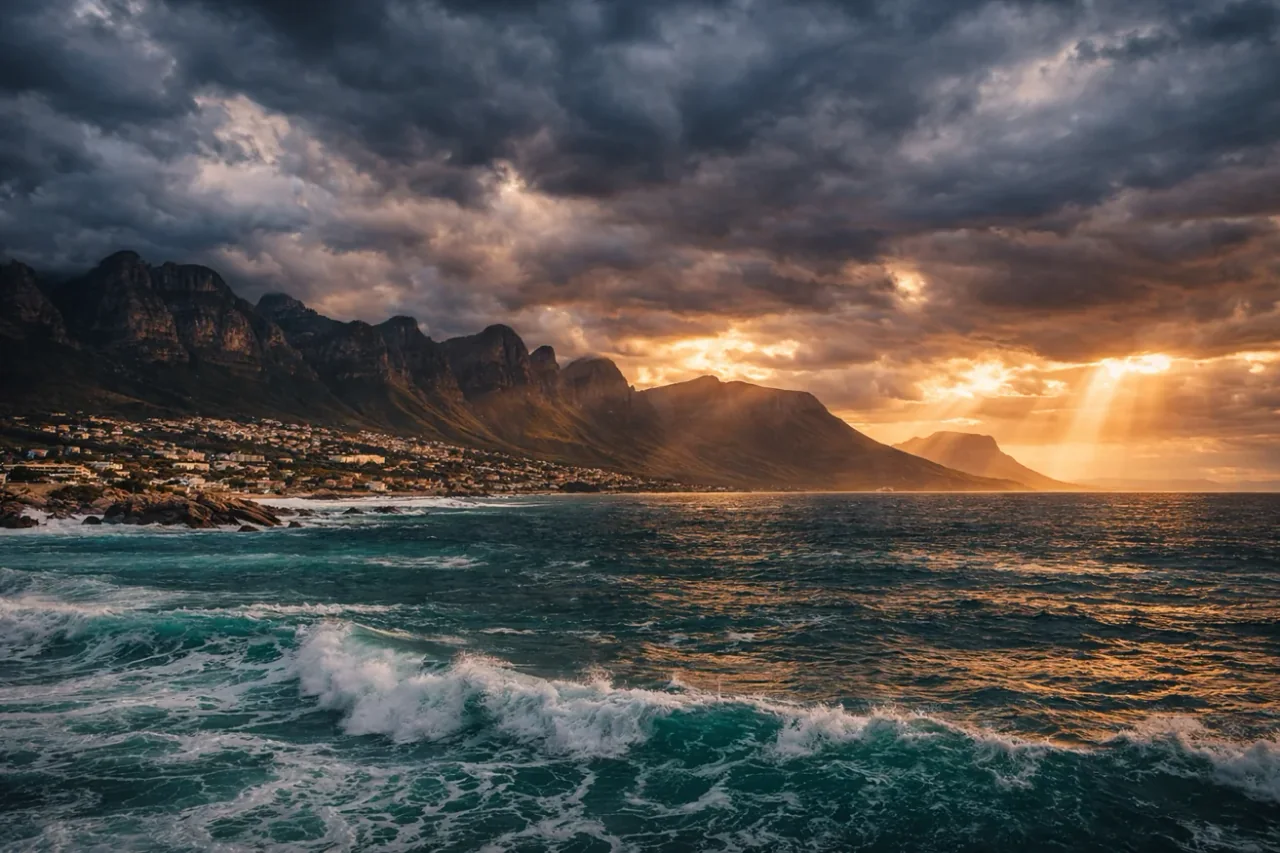 Camps Bay, Cape Town — where Carolyn learned the craft. Twelve Apostles at sunset, Atlantic surf
